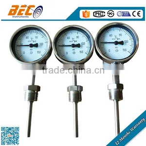 (WSS-311) 60mm All Stainless Steel Material Normal Temperature Range Cheap Cost Bimetal Thermometer thumbnail-1