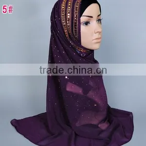 Fashion Scarf Scarf Muslim Scarf With Crystal thumbnail-4