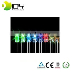 High Quality Through Hole Type Colored Round Oval Straw Hat 5mm LED Diode thumbnail-2