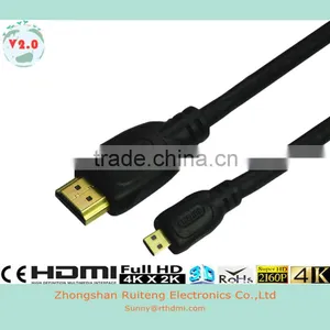 Low Price HDMI 19pin A Male to D Male Cable With Ethernet Support 3D and 4K thumbnail-3