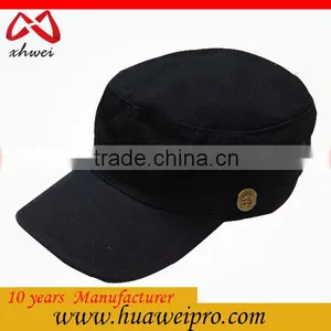 China Headwear Custom New Design Fashion Unisex Flat Roof Military Hat Oem Bush Hat Baseball Field Cap thumbnail-1