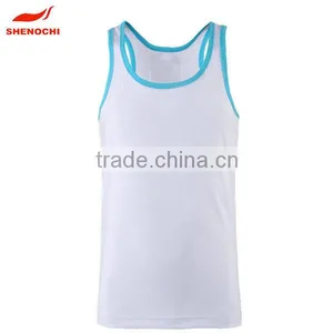 China Manufacture Blank Polyester Full Print Gym Singlets thumbnail-5