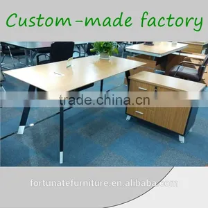 Wooden and Steel Ergonomic Computer Table Design thumbnail-1