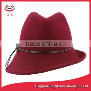New Style Wool Felt Trilby Hat thumbnail-1