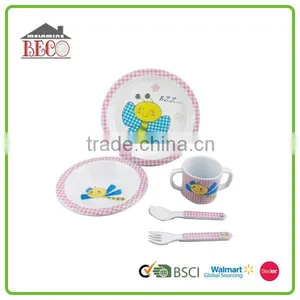 Lovely Fine Children Dinner Set, Melamine Dinner Set Brands, New Design Unbreakable Melamine 5pcs Children Dinner Set thumbnail-2