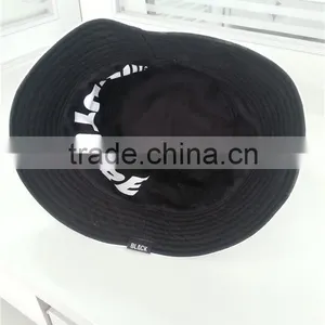 100% Cotton Woven Label Reversible Wearing Logo Front Printing Good Quality Bucket Hats thumbnail-6