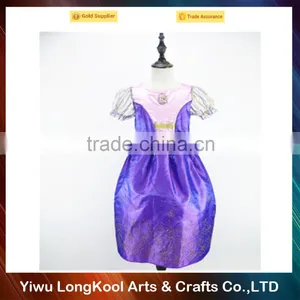 Latest Fashion Party Dress for Kids Purple Princess Tutu Dress thumbnail-1