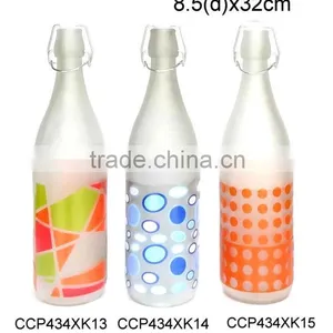 CCP434XK13 Frosted Glass Milk Bottle Printed With Decal thumbnail-1
