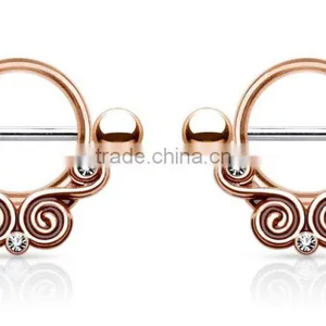 316L Surgical Steel Nipple Shields Rings Body Jewelry thumbnail-2