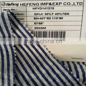 2015 New Arrival Yard Dyed Woven Fabric Tencel Poly Cotton Fabric Stright Line Pattern thumbnail-2