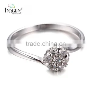 2015 Wedding Fore Finger Silver Simple Diamond Rings thumbnail-5