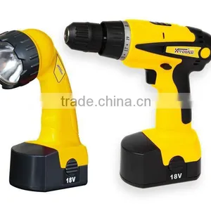 18Volt Cordless Drill and Flash Light Set thumbnail-1