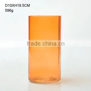 Mini Orange Decorate Glass Vase, Glass Flower Bottle thumbnail-1