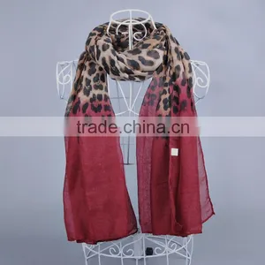 Leopard Pattern Viscose Women Shawl Scarf Voile Scarves 180*90 Pashmina Shawls Muslim Hijab thumbnail-3
