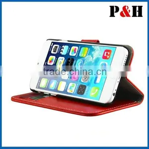 Magnetic Book Wallet Pu Leather Case Cover For IPhone 6 thumbnail-2