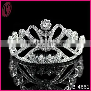 Costume Jewelry Wedding Accessories Crown Tiara With Flower thumbnail-1