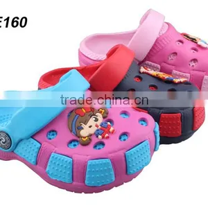 2016 Double Layer Colorful Printing Upper Kids Clogs, Anti Skiding Dots Clogs thumbnail-1