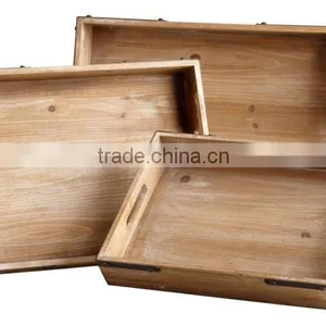 High Quality Best Selling Rectangle Wood Tray Table From Vietnam thumbnail-1