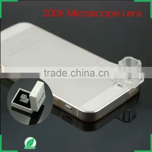 Portable Stick-on 200x Zoom Microscope for Iphone 6 Plus 5c 5s 4s Samsung Galaxy s6 s4 s5 Note4 Htc One m8 m9 thumbnail-5