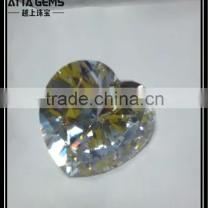 45x45mm Heart Cut White Zirconia-big Size cz thumbnail-1