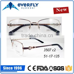 Wide Temple Metal Optical Frames for Women thumbnail-1