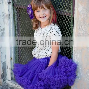 2015 Yiwu Factory Hot Sale Persnickety Girls Dancing Mini Skirts New Design Pettiskirt Baby Girl Ruffle Tutu Ballet Pettiskirt thumbnail-2