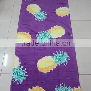 2016 Wholesale Cheaper Purple Pineapple Printed Cotton Swim Beach Towel thumbnail-3