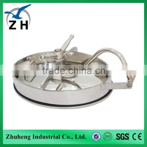 High Quality Food Grade Fuel Tanker Stainless Steel Manhole Cover thumbnail-4