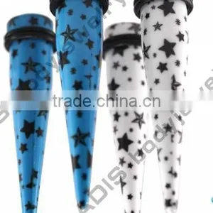 Acrylic Stretching Ear Tapers,nautical Star Ear Piercings thumbnail-1