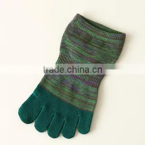 Japanese OEM Custom Design High Quality Spring Summer 100% Cotton Knitted Womens Non-Slip Toe Socks thumbnail-1