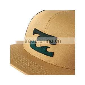 Whoesale Custom High Quality Khaki 100% Cotton Twill 3D Embroidery Flat Peak Trucker Hat Mesh Snapback Cap Quality Choice thumbnail-4