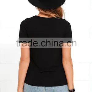 China Wholesale Cheap Shirts Designs Fashion Black Shirts for Women thumbnail-5