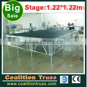Hot China Factory Aluminum Frame Adjustable Portable Stage Quality Choice thumbnail-2