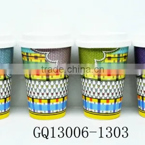 14oz Bone China Cup With Decals Lid and Sleeve and Color Box for Gift thumbnail-2