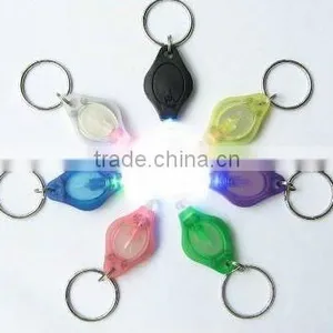 Promotion Plastic Led Keychain Light With Metal Keyring thumbnail-1
