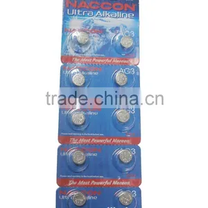 AG5 1.5V 52mAh Alkaline Button55 Cell Battery Sas thumbnail-1
