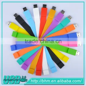 Wholesale Promotion Gift Portable Silicone Bracelet USB Stick thumbnail-1