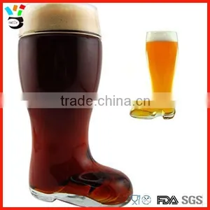 Hand Made Transparent Boot Shape Beer Glass thumbnail-1