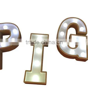 Direct Manufacture of Illuminated Vintage Letter Light With Battery Power for Room Decoration thumbnail-2