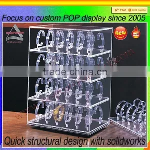 Clear Acrylic Digital Watches Men Display Holder thumbnail-2