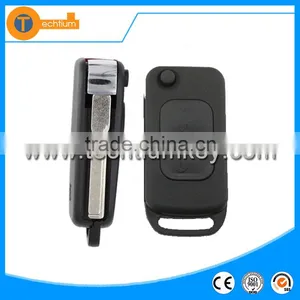 2 Track Blade 2 Button Modified Folding Flip Remote Key Blank Case Shell for Mercedes Benz thumbnail-1