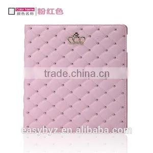 for Ipad 4/air/air 2/mini/mini 2 Quilted Crown Shape Case, With a Sleep Function Leather Shell, for Ipad Case thumbnail-5