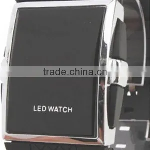 Black Fashion LED Silicone Electronic Watch Sport Watch Custom Made Watch Dials thumbnail-1