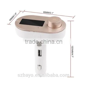 Golden Bluetooth Car fm Transmitter for Iphone Samsung HTC XIAOMI thumbnail-3