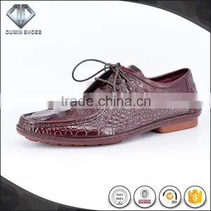 Goodyear Driving Shoes Injection Molding High Level Genuine Leather Men Shoes The Crocodile Pigskin thumbnail-1