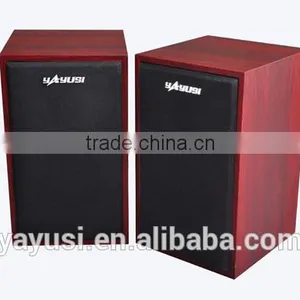 High Quanlity HIFI Sound 2.0 Home Theater Music System Wooden Usb Speaker thumbnail-1