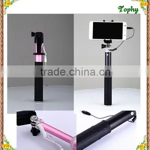 2015 New High-quality Aluminium Alloy Extendable Hand Held Foldable Selfie Stick/Monopod Selfie Stick/Cable Selfie Stick thumbnail-1