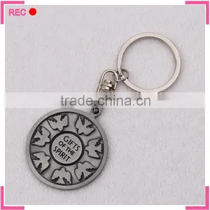 Keychains With Logo Round Shaped, "gifts of the Spirit" Keychain With Letters thumbnail-1