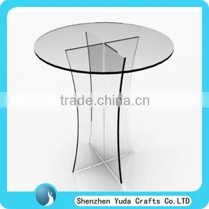 U Pedestal Sofa Table Lucite Occasional Table Bending Clear Acrylic Console Table thumbnail-2