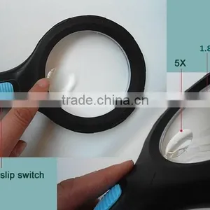 Kawachi 1.8X,5X 138mm Lens Handheld Big Magnifying Glass With LED Lights Glass Magnifier for Reading thumbnail-4